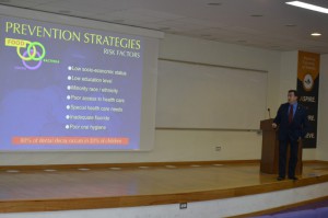 Dr. Ramos-Gomez presenting on oral health